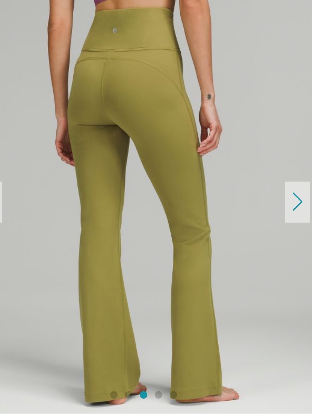 Lululemon Chartreuse Groove Super High-Rise Flare Pant Leggings size 8 - Picture 2 of 10